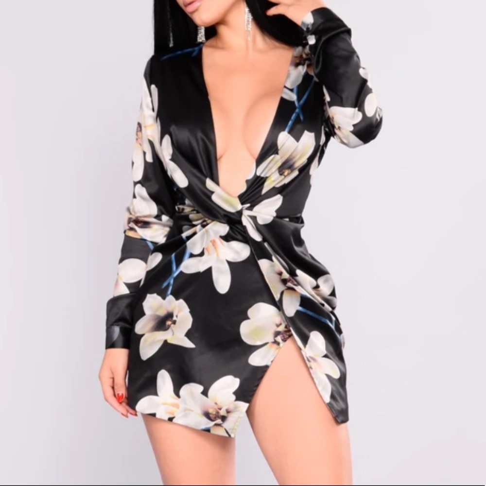 Fashion Nova Sugar Sweet Satin Dress